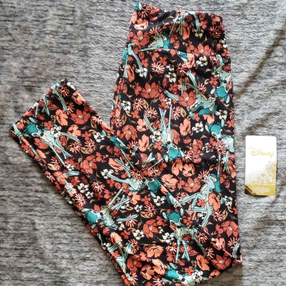 Lularoe Disney leggings Bambi design OS NEW